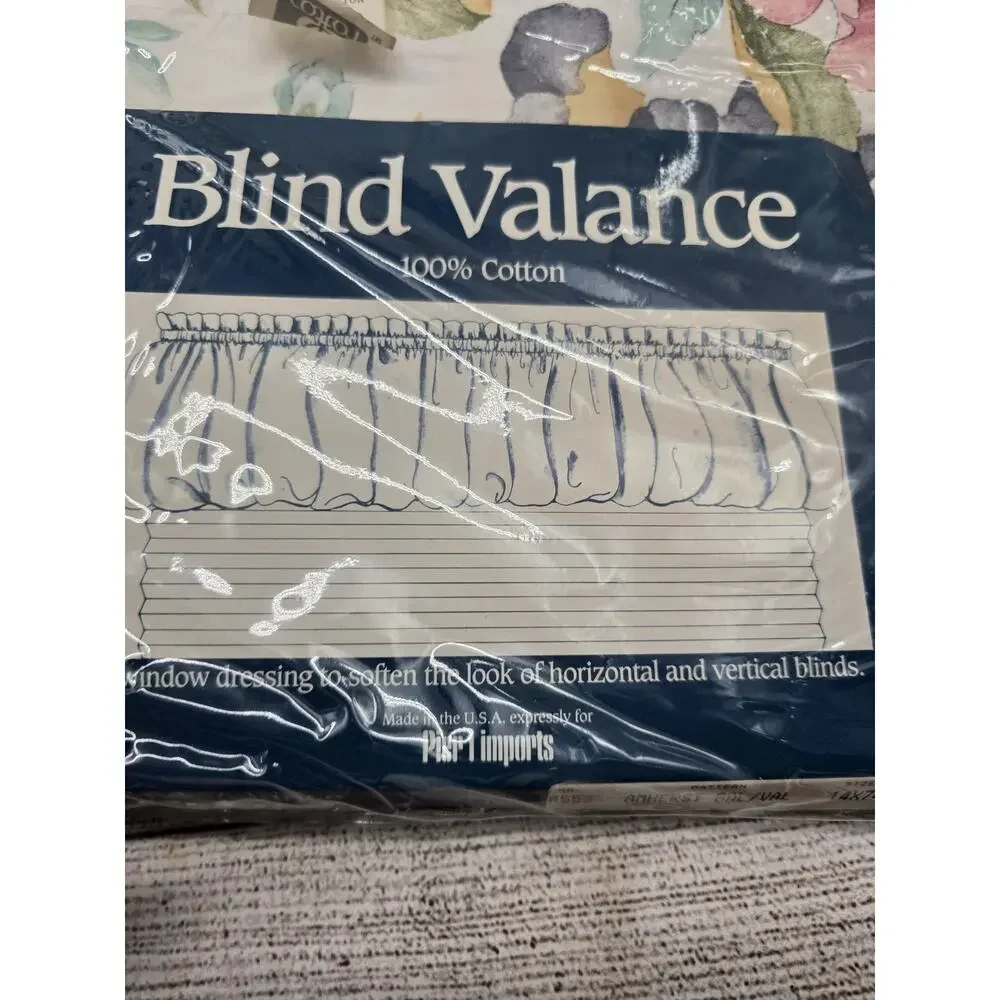 Pier 1 Amherst Blind Valance 14 X 74 #7552. 10 Total. Floral. Cottage.